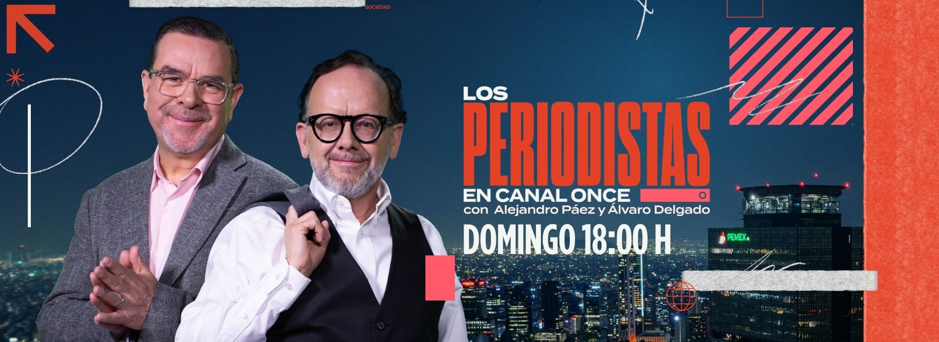 Los periodistas en Canal Once